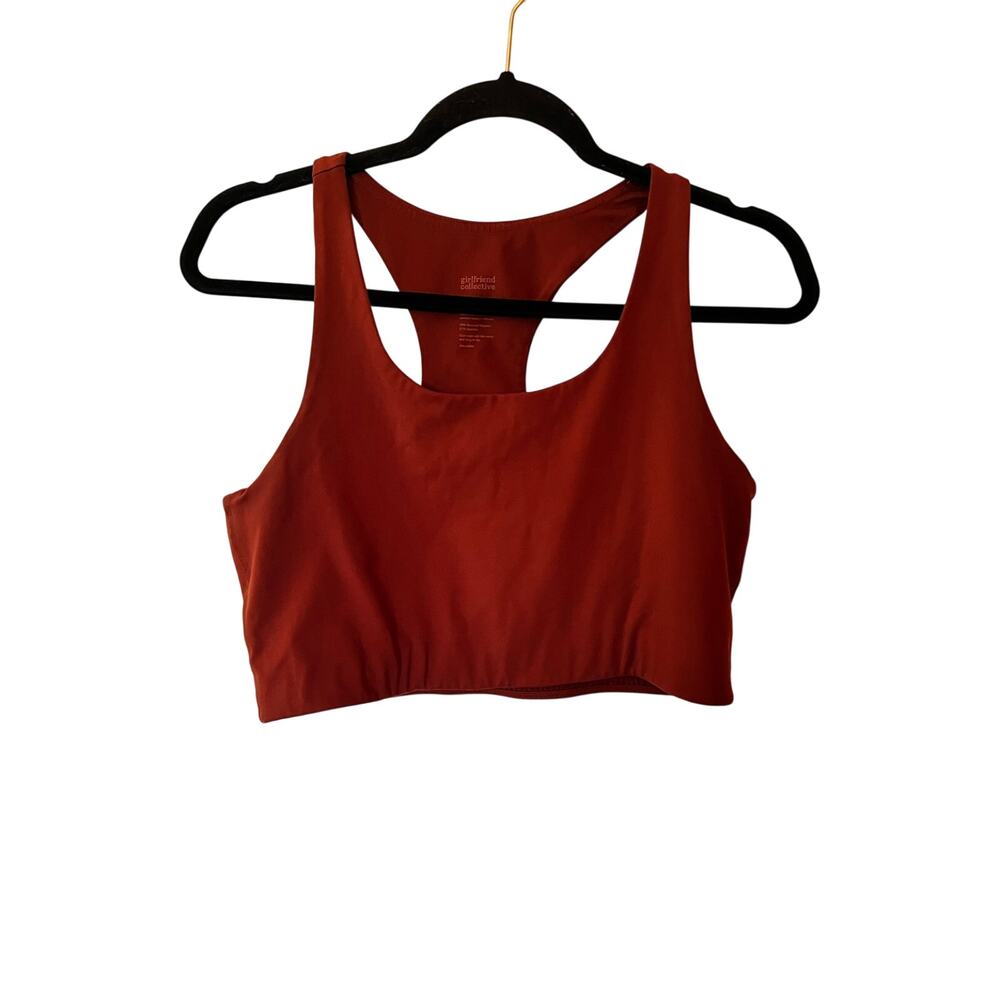 Girlfriend Collective Paloma Sports Bra Rust SZ XL